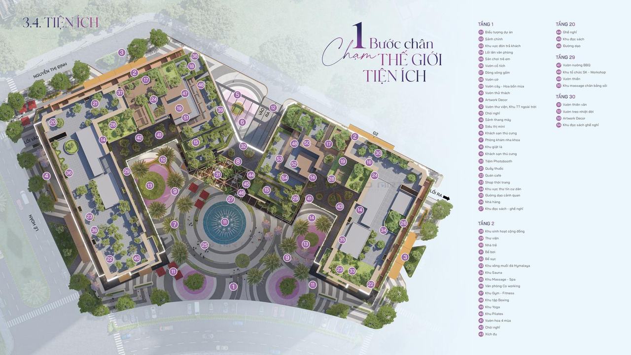 Mặt bằng tiện ích