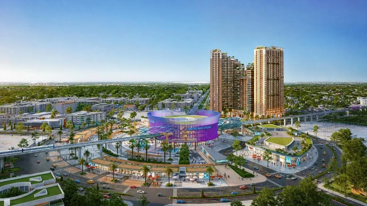 Phối cảnh Nam Mekong Grand Plaza và định hướng không gian xung quanh